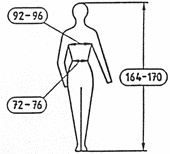 Exemple dune étiquette de taille de vêtements standard EN13402